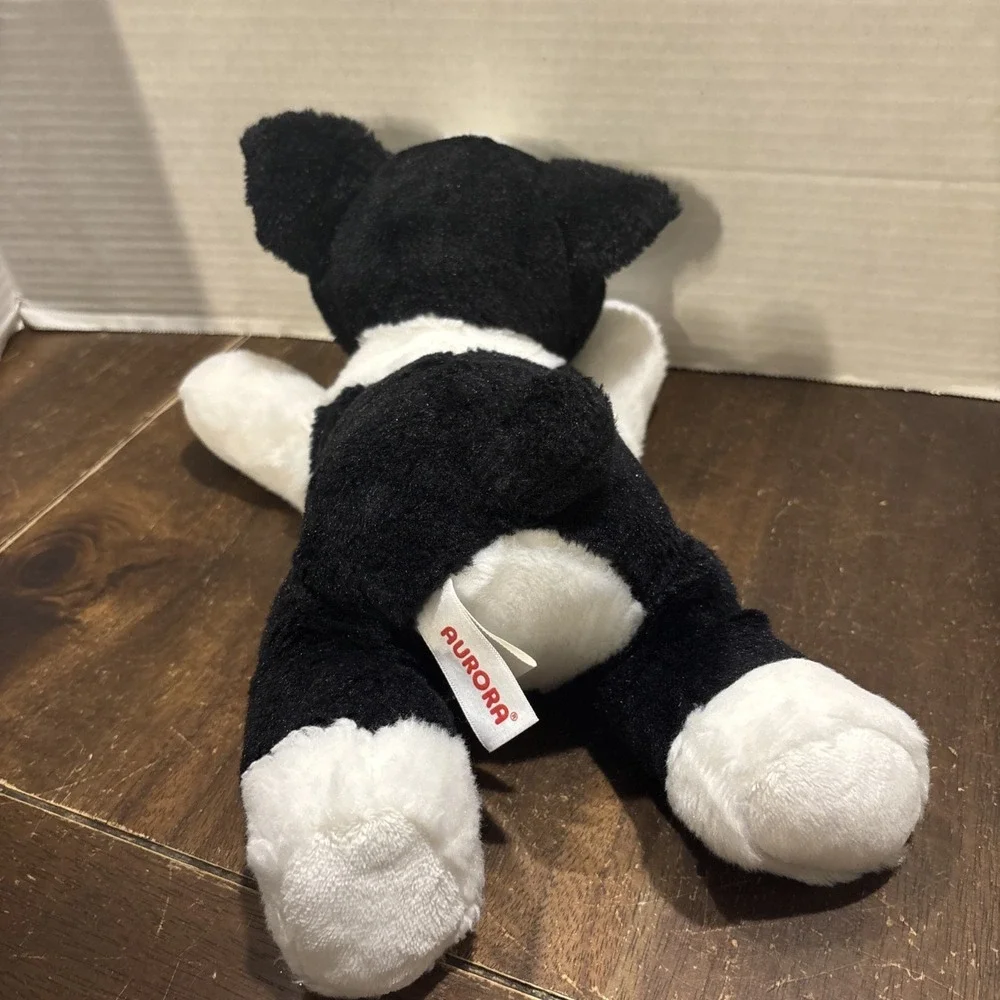 Aurora Flopsie Buster Boston Terrier Dog‎ Plush Black White Stuffed Animal 2018